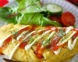 挽き肉とセロリ葉のオムレツ作り方5写真