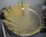 厚切りベーコンとほうれん草のパスタ作り方4写真