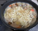 『バター風味の豚汁煮込みうどん』作り方3写真