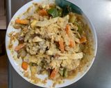 お一人様野菜たっぷりキムチウスター味炒飯作り方20写真