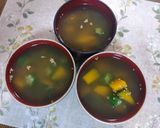 夏⛅の味噌汁❗南瓜オクラ☺(^q^)⛄☕作り方8写真