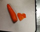 くせ無し　にんじんとお麩の吸い物作り方1写真