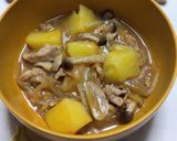 下味で豚こまフワフワ👑味しみ旨い肉じゃが作り方14写真