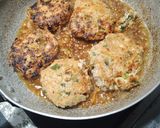 簡単 長ネギ入り鳥つくね味噌味作り方10写真