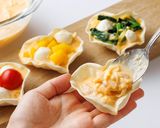 カラフルハートのミニキッシュ作り方9写真