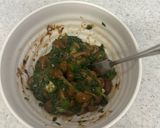モロヘイヤとなめことおくらのごま味噌和え作り方6写真