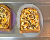 DX⭐︎照り焼きチキンピザ風トースト作り方3写真