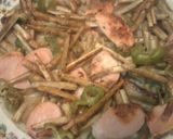 ごぼうと魚肉ソーセージのお好み焼き作り方5写真