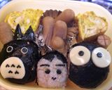 *トトロとまっくろくろすけ*キャラ弁*作り方8写真