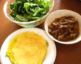 即席キーマカレーのパンケーキ包み作り方7写真