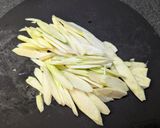 まこもだけとベーコンのオイスターいしる炒め作り方1写真