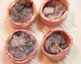 海老のくるりんベーコン巻き焼き作り方1写真