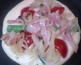 トマトとアスパラの目玉焼きパンケーキ作り方3写真