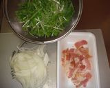 ＊水菜たっぷりパスタ＊作り方1写真