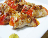 トマトの豚肉巻き*マスタード添え作り方4写真