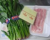 簡単♪ほうれん草＆ベーコンのチーズ炒め作り方1写真