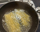 「カニカマと桜エビの白だし和風パスタ」作り方4写真