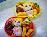 キャラ弁　プリキュア　ピーチ茶巾おにぎり作り方1写真