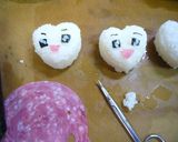 キャラ弁　プリキュア　ピーチ茶巾おにぎり作り方4写真