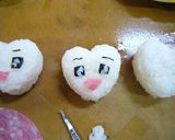 キャラ弁　プリキュア　ピーチ茶巾おにぎり作り方5写真