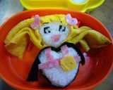 キャラ弁　プリキュア　ピーチ茶巾おにぎり作り方6写真