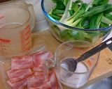 青梗菜とベーコンのスープあんかけ作り方1写真