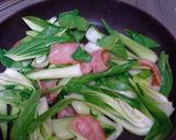 青梗菜とベーコンのスープあんかけ作り方2写真