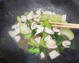 チンゲン菜とイカの中華風 とろみ炒め作り方9写真