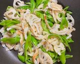 れんこん、ちくわ、ししとうの味噌炒め✨作り方5写真