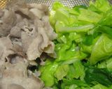 豚と春キャベツのごまソース和え♪作り方3写真