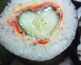ハート型のキュウリでLove×2太巻き作り方3写真