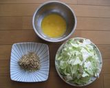 ちりめんじゃこと春キャベツの卵チャーハン作り方1写真