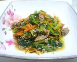 ご飯がすすむ☆小松菜とにんじん炒め作り方4写真