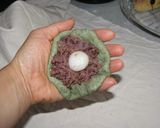 天然酵母。白玉★ヨモギあんパン作り方8写真