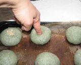 天然酵母。白玉★ヨモギあんパン作り方10写真