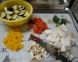 はんぺんと野菜のジェノベ風チーズ焼き作り方1写真
