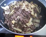 あっさりうまい~ひき肉と筍の和風パスタ作り方4写真