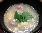 ふわふわたまごとふっくら鶏肉の親子粥作り方4写真