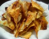 ﾍﾞｰｺﾝﾁｰｽﾞ焼き上げワンタン　作り方3写真