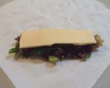 チェダースライスチーズとひき肉の春巻き作り方4写真