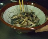 ごま香る♪豚肉の黒ごまがらめ*+作り方3写真