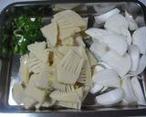 新玉ねぎと竹の子の焼肉たれ炒め作り方1写真