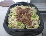 ひき肉で☆かんたん焼きうどん♪作り方4写真