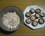 しいたけの豆腐バーグ詰め　蒸し焼き作り方1写真