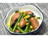 ウインナーと小松菜のにんにく醤油★動画有作り方14写真
