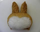 キャラ弁　お稲荷さんでうさるさん作り方7写真