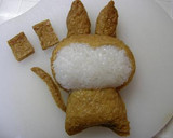 キャラ弁　お稲荷さんでうさるさん作り方11写真