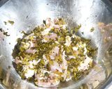 鶏肉ときのこの高菜蒸し作り方1写真
