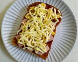 朝食ランチ♡ハム＆コーンピザトースト作り方2写真
