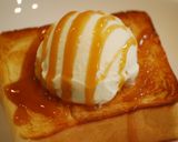 はちみつトースト♥チョコ＆アイス添え～作り方5写真